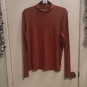 83 No Boundaries Terracotta Turtleneck Top